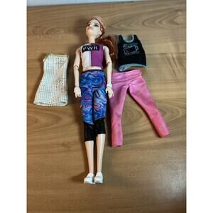 Wellness Barbie Fitness Doll Red-Haired with Random Extra Clothes GRL PWR